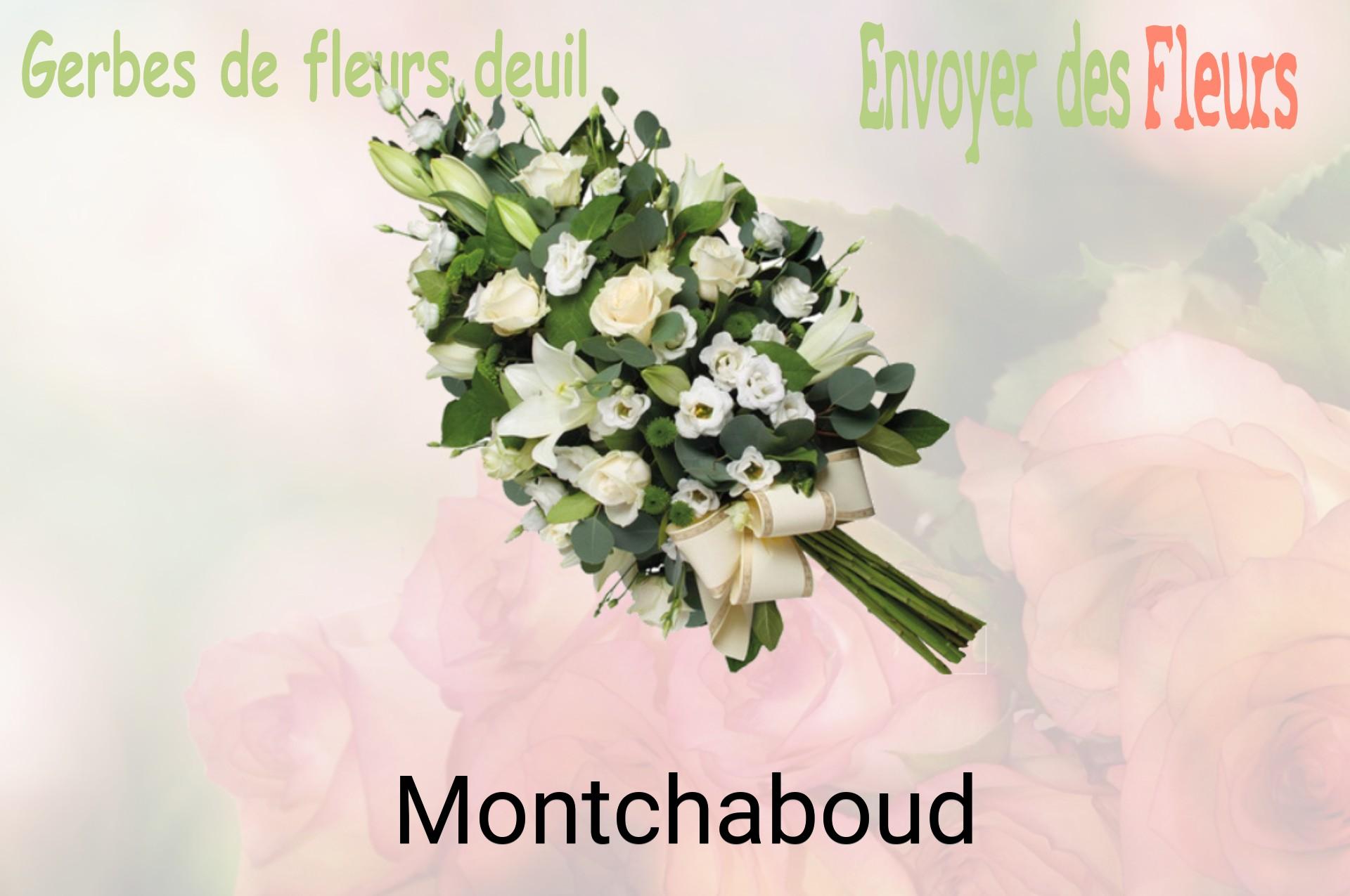 Gerbe de fleurs de deuil livrée à Montchaboud